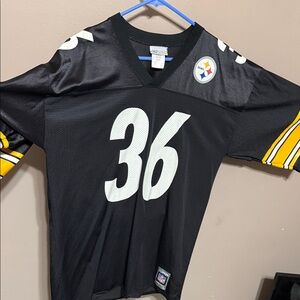 Reebok Black and Yellow Men's Jersey